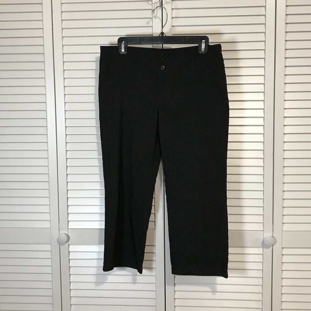 I.L.U. Y2k Retro  Black Cropped Stretch Pants Capri Trousers Juniors 9